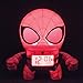 BulbBotz Marvel Spider Man Kids Light Up Alarm Clock | red/blue | plastic | 7.5 inches tall | LCD display | boy girl | official