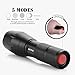 VICPHIC 1000 Lumens Adjustable Focus Handheld Flashlight Torch, 5 Modes XML-T6 LED Tactical Flashlights, IPX 6 Water Resistant for Outdoor Sports, Includes Rechargeable Batteries and Battery Charger