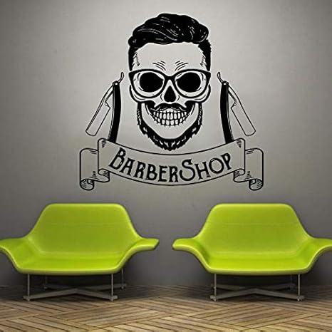 sanzangtang Mann Bart Friseur Wandaufkleber Haar Shop Schaufenster