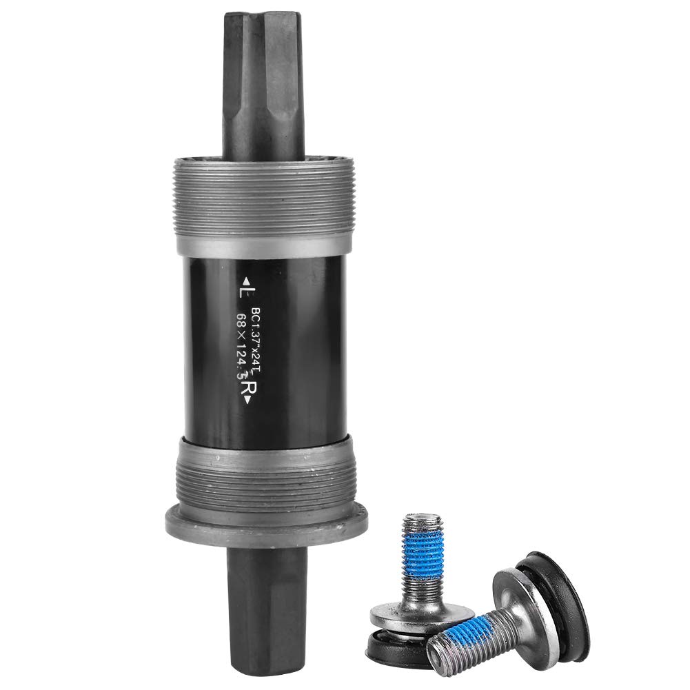 Demeras Bicycle Bottom Bracket Steel Quare Hole Axis for Square Tapered Spindle Crank Bike Accessory (68X124.5L)