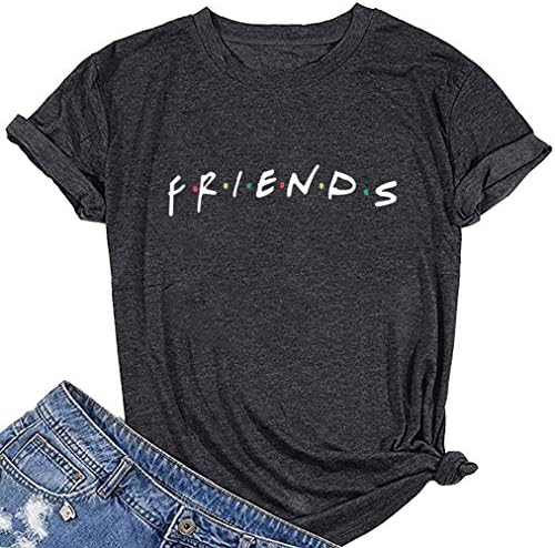 MAXTREE Women Friends Graphic T shirts Funny Tops