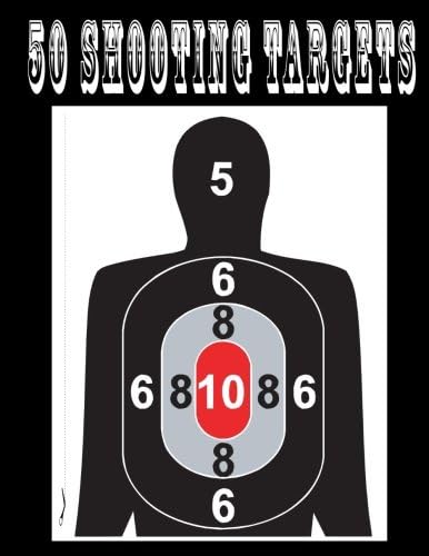 50 Shooting Targets 8.5" x 11" - Silhouette, Target or Bullseye: Great for all firearms, rifles, pistols, AirSoft, BB & Pellet guns!