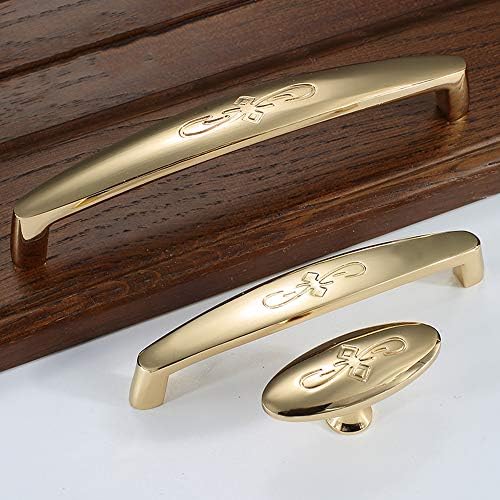 6PCS Drawer Handle 96/128mm, Furniture Kitchen Cabinet Wardrobe Hardware Handle Door Handle Pure Copper