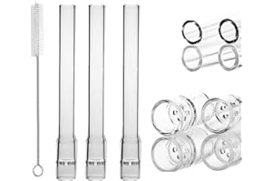 3 Pack Solo Glass Tube Stem,110mm Straight,Steam Chemistry Air Drying Tube with 1 Brush