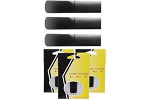 KoiLykke 3-Pack Synthetic Saxophone Reeds Alto, Tenor Soprano Sax and Clarinet Strength 1.5/2.0/2.5, Moisture-Resistant Resin