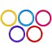 Emorefun Big Size Plastic Cartoon Scoring Quoits Portable Carrying Ring Toss Target Game Toys Game for Kids, Toddlers, Children with 5 Rings