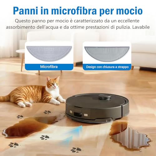 Set di accessori da 28 pezzi per aspirapolvere Roborock Q10 S5+ / Q10 S5 | 2 spazzole principali, 6 spazzole laterali, 6 panni per la pulizia, 6 sacchetti per la polvere, 6 filtri HEPA