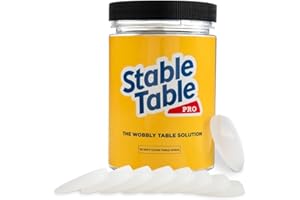 STABLE TABLE PRO Stable Table - Clear Restaurant Table Leg Shim Wedges Premium Furniture Levelers Restaurant TableShims, Home Improvement DIY Levelers - Rubber Type Texture, Firm, Non-Slip, Doors and More