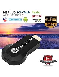 BonneChance   Dongle inalámbrico con pantalla WiFi HDMI 1080P para Airplay, TV, Dongle, conector digital de AV a HDMI, para iOS Android Samsung iPhone iPad, compatible con DLNA Airplay Mirror Miracast Ezcast Chromecast