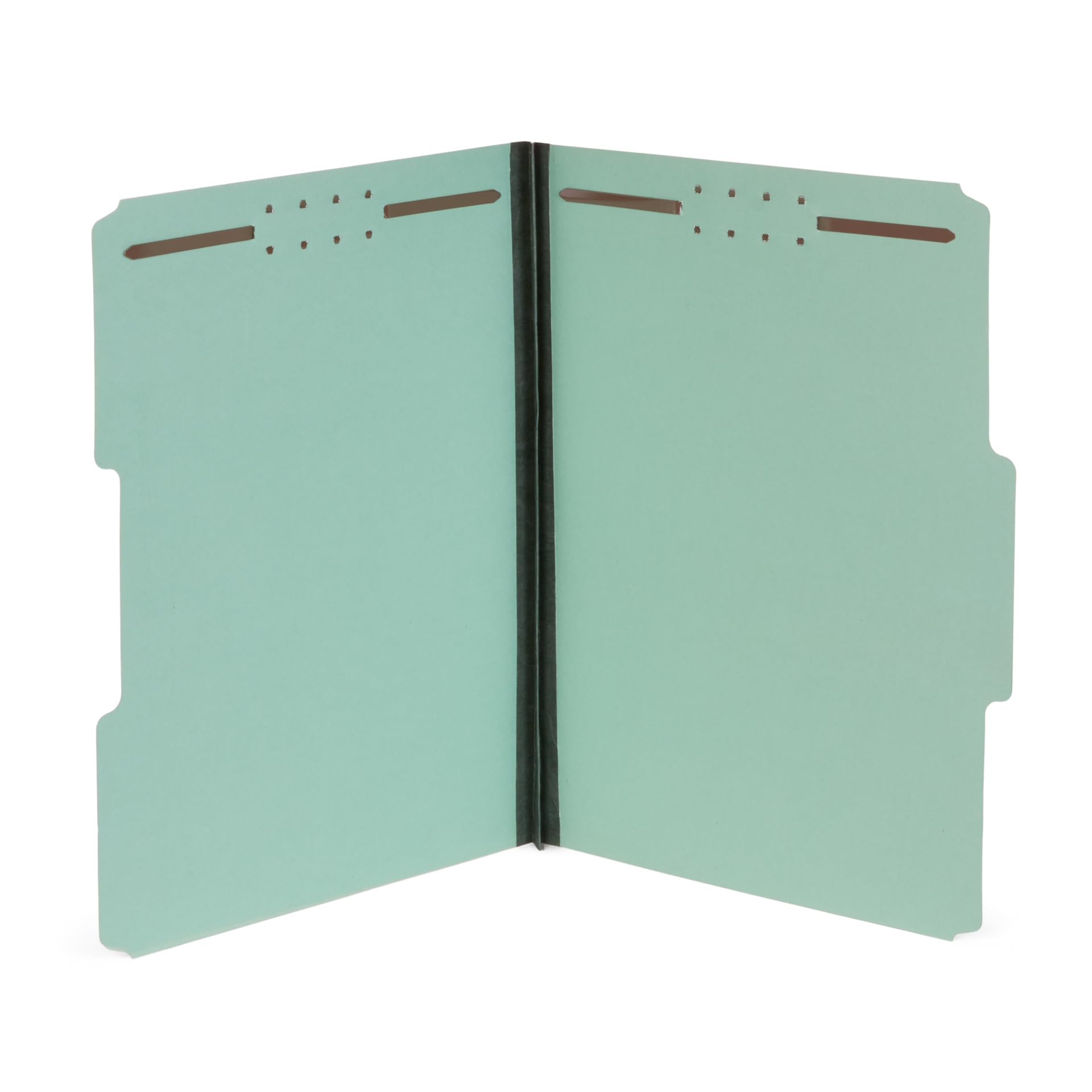 Photo 1 of Blue Summit Pressboard File Folder, 1 Inch Expansion Pressboard Folders Letter Size, Pressboard Folders with Fasteners, Gray/Green – 25 Pack