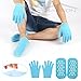 Gel Heel Sleeves and Gloves，Happon Soft Cotton with Thermoplastic Gel For Dry Heels, Cracked heels, Dry Hands and Cuticles, Dry Skin, Gel Lining Infused with Essential Oils and Vitamins