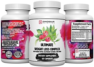 Ultimate Fat Burner Plus Complex - Raspberry Ketones, Pure Garcinia Cambogia, Green Coffee Extract, Green Tea, and Caffeine - Potent Best Seller Blend For Weight Loss and Thermogenesis