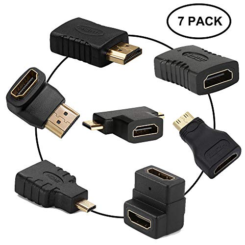 FUNTEN Hdmi Adapters Kit (7 Adapters) Mini Hdmi to Micro Hdim Male to Female