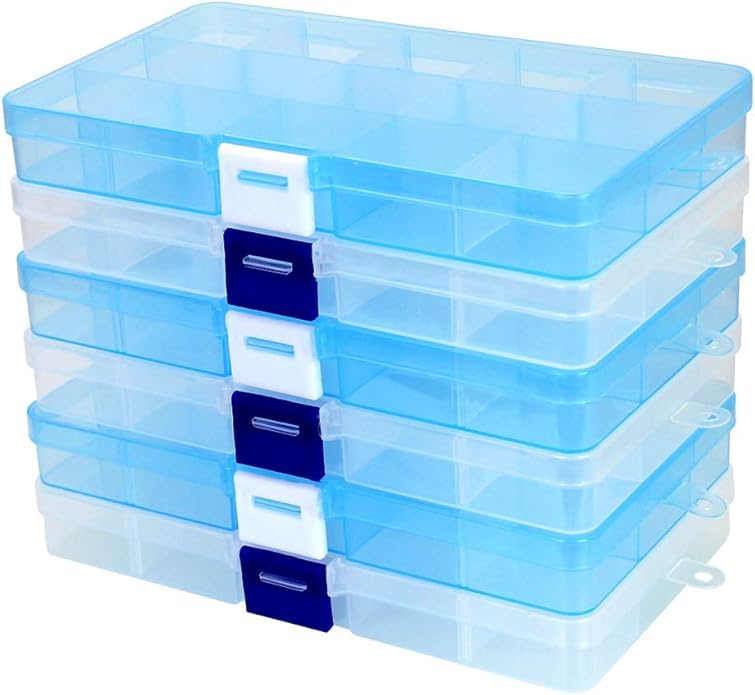 CODIRATO 6 Stück Fächer Aufbewahrungsbox Kunststoff Schmuckkasten