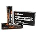 SOLARAY 18650 Rechargeable Lithium Batteries – Long Lasting, High Performance 3.7V 3000mAh Li-ion – Protection Circuit Board (PCB) – Great for LED Flashlights and Other Electronics – 2pk