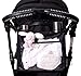 Julius Ames Baby Stroller Organizer Bag With Cup Holders For Moms | Holds Everything You Need | Perfect For Baby Showers | Universal Fit, 3 Insulated Pockets, Shoulder Strap, 2 Stroller Hooks | Black