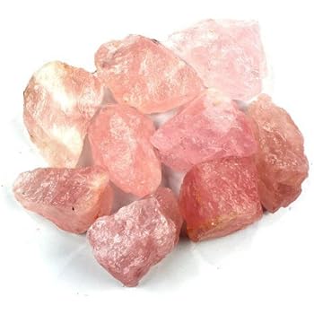 Crystal Allies Materials: 1lb Bulk Rough Pink Rose Quartz Crystals from Brazil - Large 1