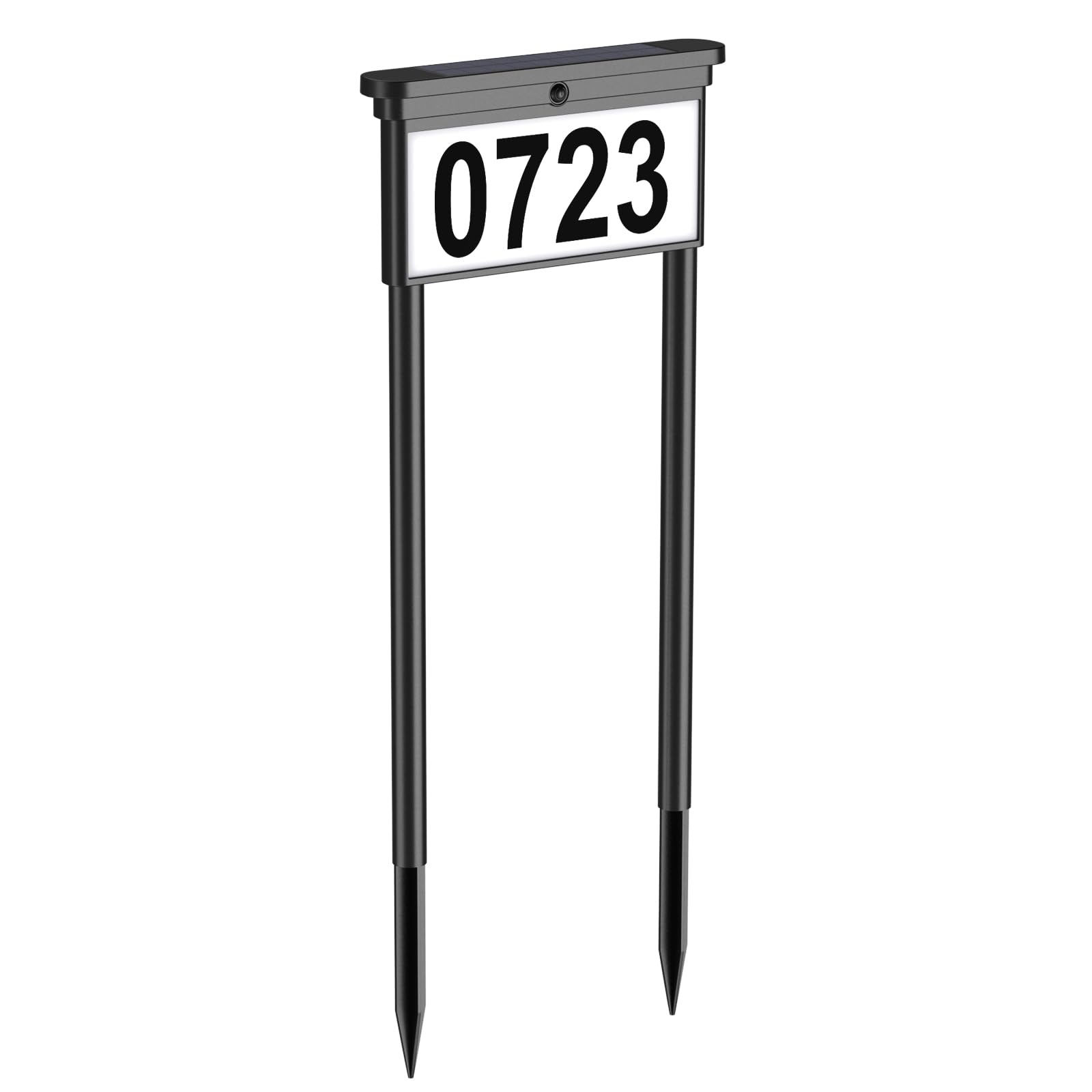 Photo 1 of Solar Address Sign, House Numbers for Outside Double Side, 12 Modes Lighted Address Plaque Outdoor Waterproof, Illuminated LED Address Numbers for Yard Home Mailbox, 1 Pack