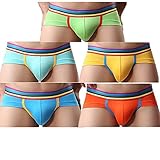 Men's underwear,Astarin Rainbow Low Rise Modal Briefs Pack (Medium, 5-Pack)