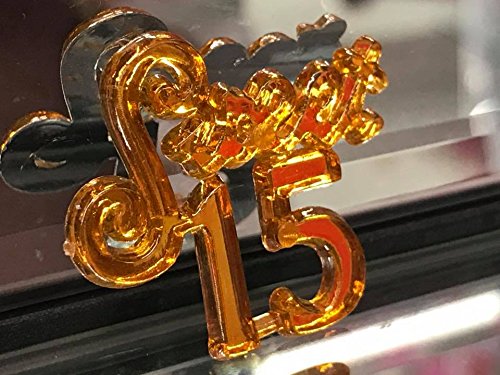 144 Gold Mis Quince Anos Sweet 15 Charms Embellishment Number for Capias Favors Acrylic Confetti - Thumbnail 2