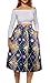 Afibi African Print Skirts for Women Boho Plus Size Flare Pleated Skirts (Large, Picture 5)