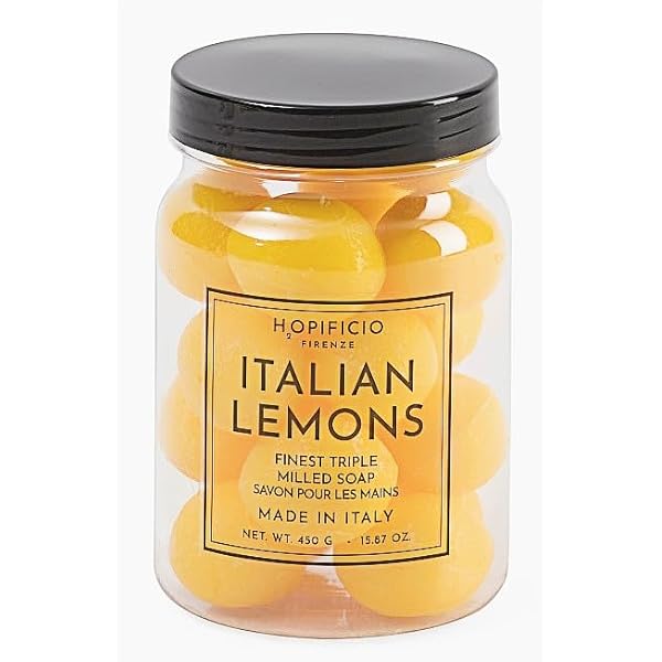 Amazon.com : Italian Lemons 14pc Jar of Triple Milled Soaps 26.45