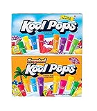 Kool Pops Freezer Pops Fruit Flavored and Tropical Flavored Ice Pops ( 15 flavors ) 1.5 oz each