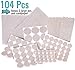 Premium Furniture Pads Set 104 Pcs Value Pack - Heavy Duty Adhesive Felt Pads for Furniture Feet, Assorted Sizes - Best Wood Floor Protectors for Hardwood, Ceramic & Laminate Flooring