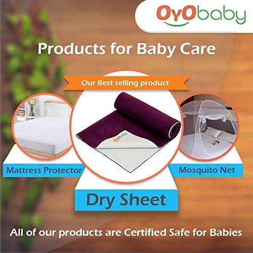 OYO-Baby-Waterproof-Mattress-Protector-Sheet-for-Toddler-Kids-and-Adults-X-Large-Yellow-200-cm-x-140-cm