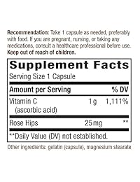 Nature's Way Vitamina C 1000 con escaramujos, 40313, 250, 1, 1