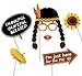 20Ct Thanksgiving Day Photo Booth Props - Funny Turkey Party Decorations Supplies