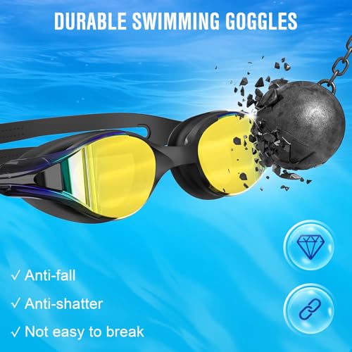 Ambienden Gafas Natacion Hombre Mujer | Impermeables Antivaho VisióN Clara Gafas Natacion Adultos Juventud General | Gafas Piscina Profesionales Con Puente Nasal Suave