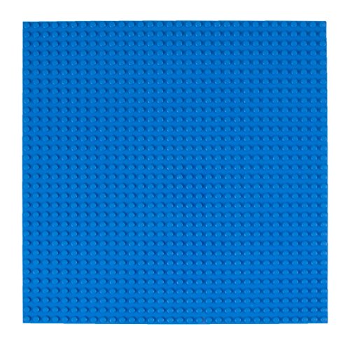 Classic Baseplates 10" x 10" Stackable Brick Base Plate by Strictly Briks | 100% Compatible with All Major Brands | Baseplate for Building Towers, Tables & More | 1 Blue Baseplate