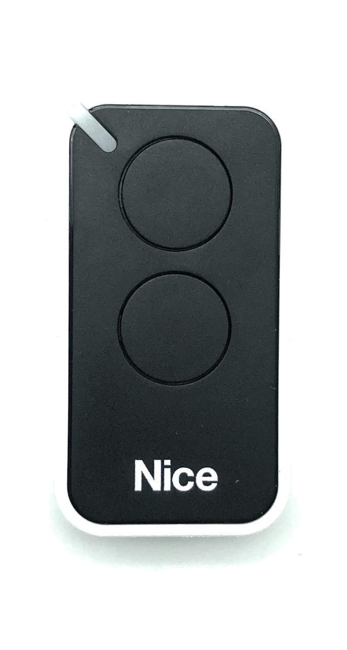 Nice INTI2 Black 2-canali Remote Radio Control, 433.92Mhz Rolling Code. Compatible with FLOR-S, One, Filigree Flower, Inti Transmitters