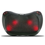 Arealer Neck and Back Massager Massage Pillow with Heat, Shiatsu and Deep Tissue Kneading for Shoulder, Neck, Back and Muscle Pain Relief, Relaxation in Car Home and Office