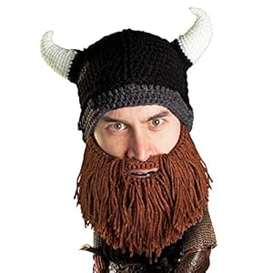 Beard Head - The Original Barbarian Looter Knit Beard Hat (Brown)
