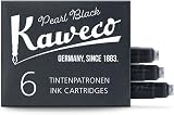 Kaweco Pearl Black Ink Cartridges 6 Pack - Short Standard 1 ml