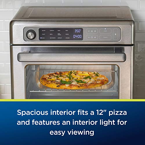 Oster Digital Air Fryer Oven with RapidCrisp, Stainless Steel, 12
