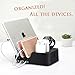 6 Port USB Charging Station Apple Watch iPhone Airpods, Quick Charge Multiple Devices Simultaneously, Great Multi Port USB Charger Hub Cellphone, Tablets
