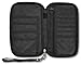 RFID Travel Passport & Document Organizer Zipper Case, Black