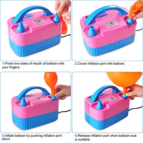IDAODAN Portable Electric Balloon Pump,110V 120V,600W Dual Nozzle