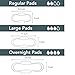 Rael Organic Cotton Sanitary Pads - Certified Organic Cotton Regular Pads 1 Pack and Large Pads 1 Pack by Rael Variety Pack(2 Packs/26 Total)