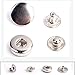CrazyEve Leathercraft Silver Copper Press Studs Snap Fasteners Poppers Sewing Clothing Craft Snaps Button 40 pcs with Install Tool (831(15mm))