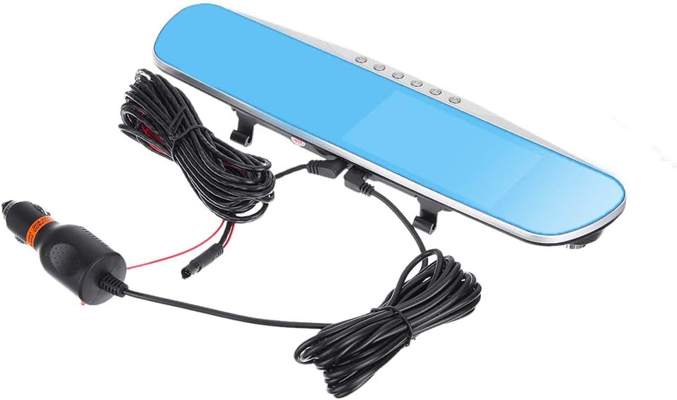 4.3" TFT LCD Car DVR Dual Lens Camera Auto Mirror Monitor Dash Cam Video Recorder Camcorder IR Night Vision Rearview Camera