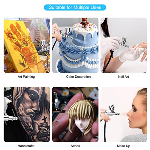 Gocheer Upgraded 40PSI Airbrush Kit, DualAction MultiFunction