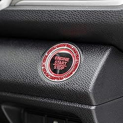 ToBeQueen Push Start Button Bling Rings Auto Car