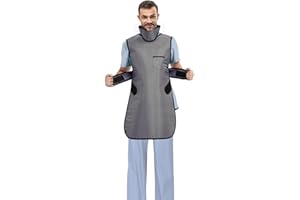 YTFLOT Radiation Xray Apron Shield Half Lead Apron for X-Rays 0.5mmpb with Lead Thyroid Shield Collar Lightweight