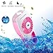 D-FantiX Handheld Fan Battery Operated Portable Water Misting Fan Personal Mister Fan with Cooling Mist Humidifier and Fan USB Powered for Beauty, Home, Office and Travel (Pink)