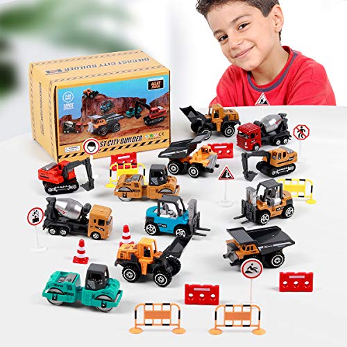 Construction Vehicles for Kids, Small Toy Construction Trucks Toys Sets