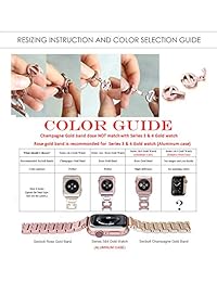 Secbolt 1.496 in 1.575 in Bling correas compatible Apple Watch Series 4 1.575 in, Series 3 2 1 1.496 in, reloj para mujer, correa de acero inoxidable de correa en eslabones, 4 colores disponibles, SEA4KK 054
